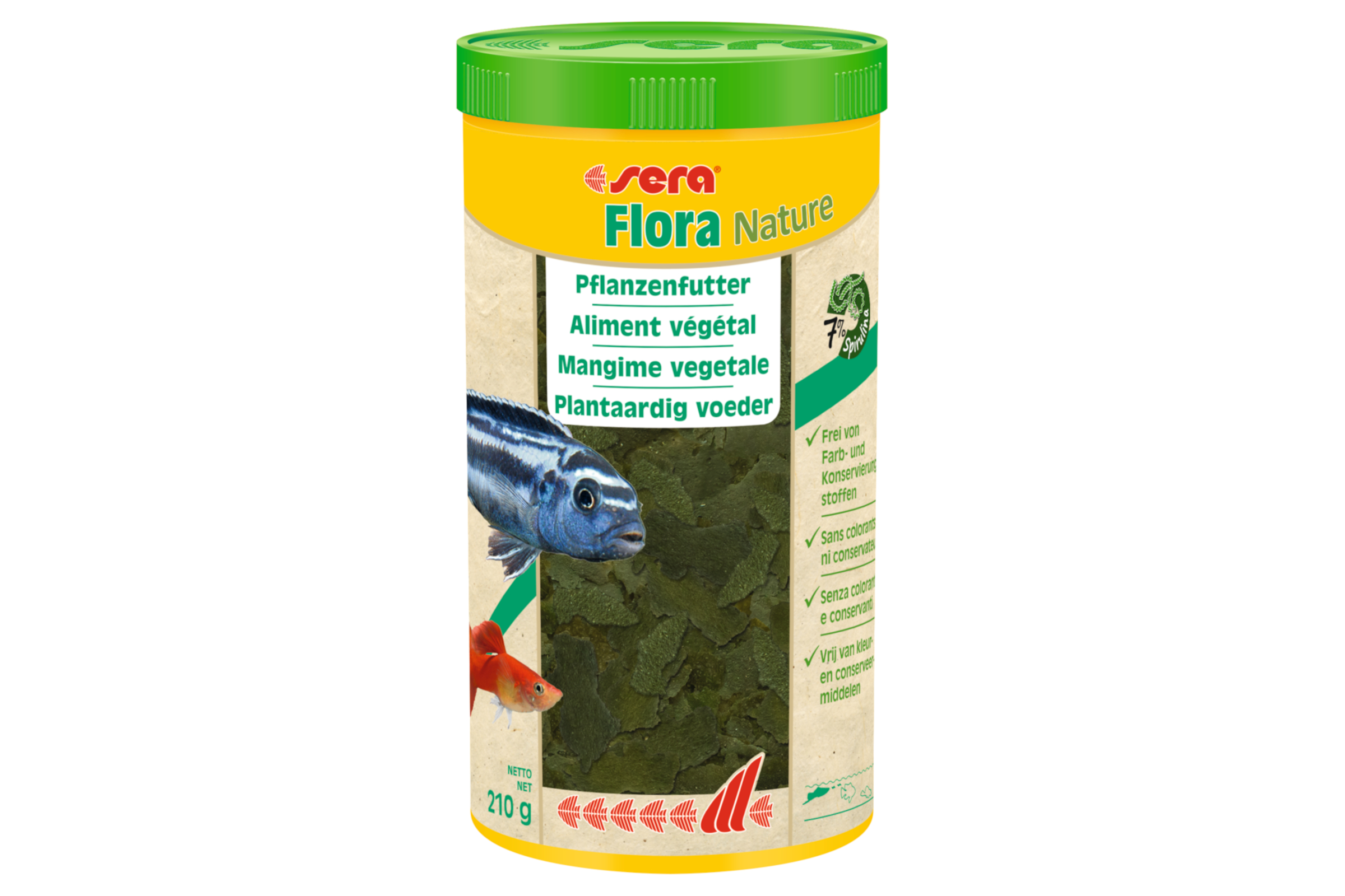 Sera Flora Nature, Hauptfutter-Flocken, 1.000 ml